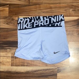 Ice Blue Nike Pro Spandex Shorts